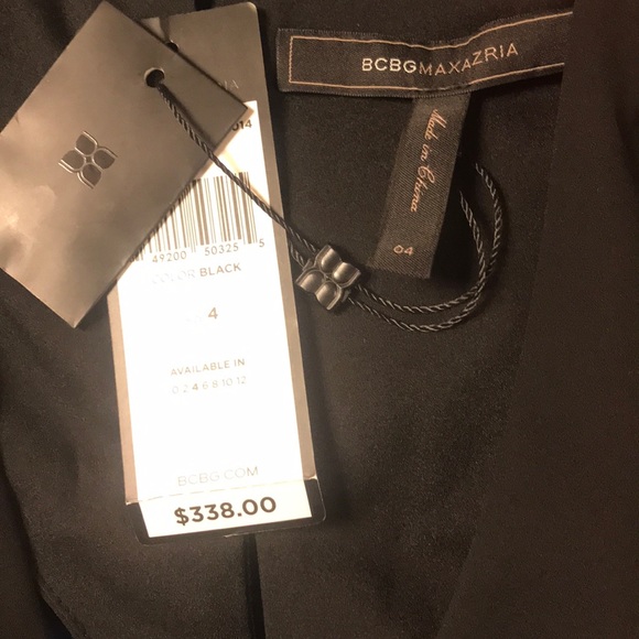 🔥BCBGMAXAZRIA Black Mini Dress with Ruffles - Picture 6 of 7